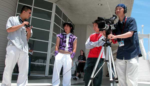 Image 12: The AC Team filming outside the Long Beach Convention Center