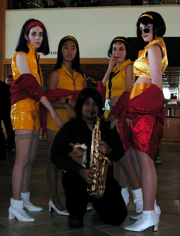 Image 16: James Brown and some girls from Cowboy Bebop