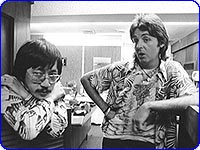 Hanging out, literally, with a Beatle, 1976.