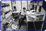 At my expansive, yet inexpensive, office at Rolling Stone in 1972.
