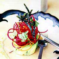 Avocado Roll with Smoked Trout and Tobiko Caviar