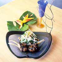 Coriander Rack of Lamb with Mediterranean Lentils